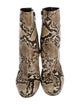 Stuart Weitzman Embossed Leather Animal Print Boots