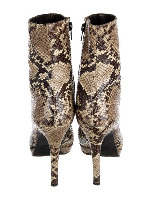 Stuart Weitzman Embossed Leather Animal Print Boots