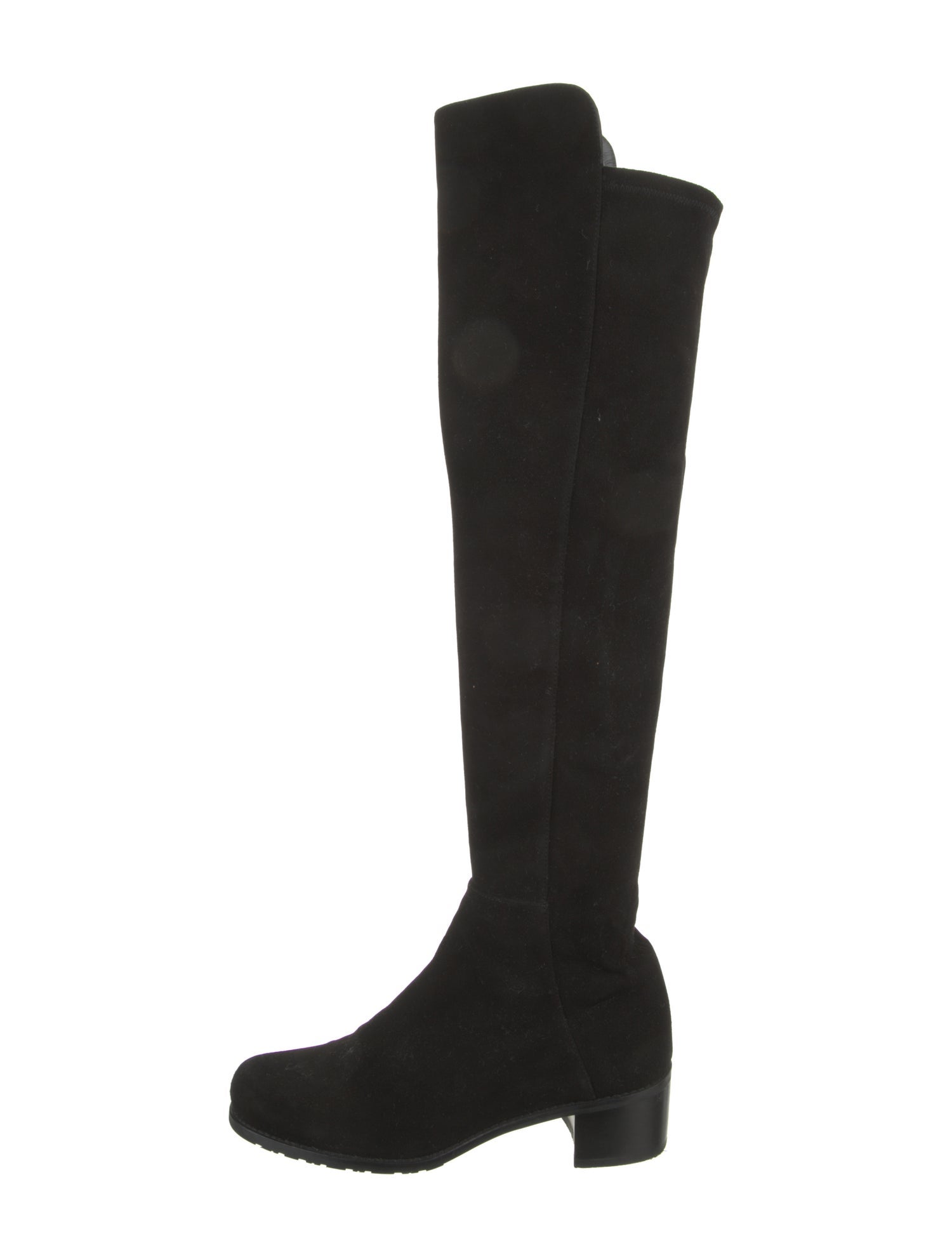 Stuart Weitzman Suede Leather Trim Embellishment Boots