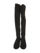 Stuart Weitzman Suede Leather Trim Embellishment Boots
