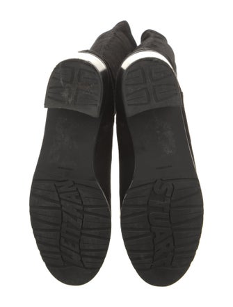 Stuart Weitzman Suede Leather Trim Embellishment Boots