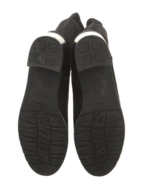 Stuart Weitzman Suede Leather Trim Embellishment Boots