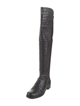 Stuart Weitzman Embossed Leather Boots