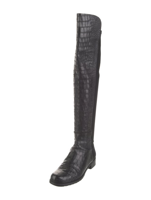 Stuart Weitzman Embossed Leather Boots