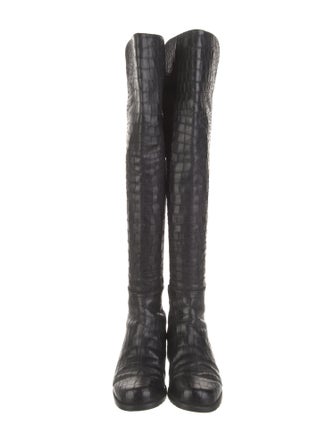 Stuart Weitzman Embossed Leather Boots