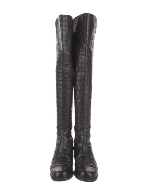 Stuart Weitzman Embossed Leather Boots