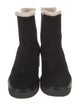 Stuart Weitzman Suede Fur Trim Chelsea Boots
