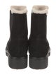 Stuart Weitzman Suede Fur Trim Chelsea Boots