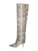 Stuart Weitzman Leather Animal Print Boots