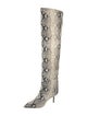 Stuart Weitzman Leather Animal Print Boots