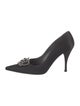 Stuart Weitzman Satin Crystal Embellishments Pumps