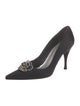 Stuart Weitzman Satin Crystal Embellishments Pumps