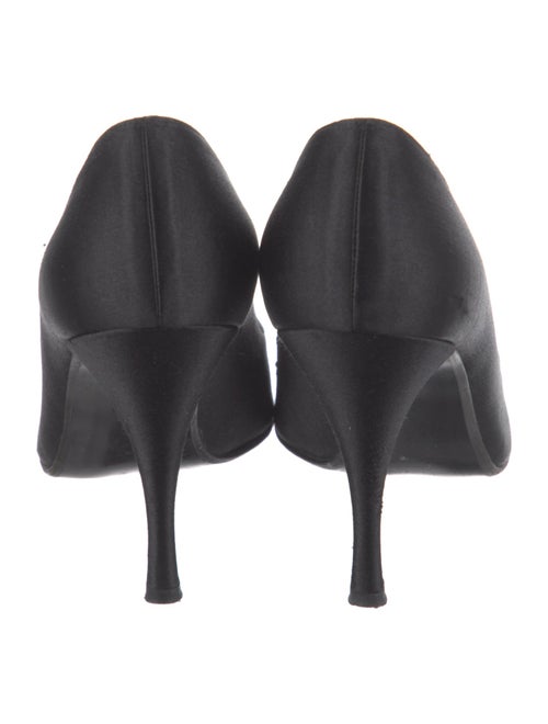 Stuart Weitzman Satin Crystal Embellishments Pumps