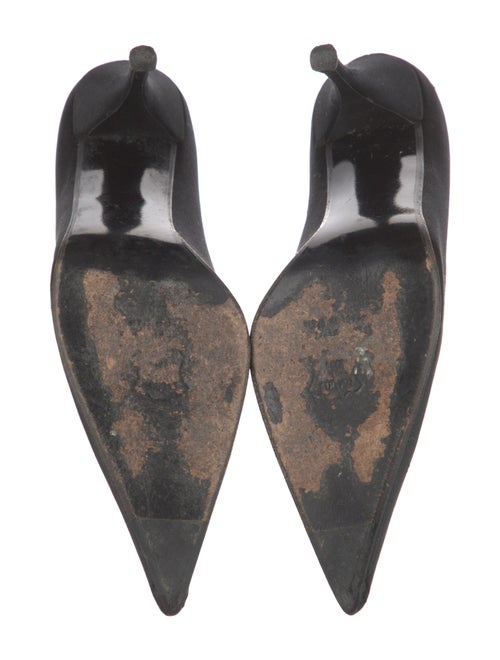 Stuart Weitzman Satin Crystal Embellishments Pumps