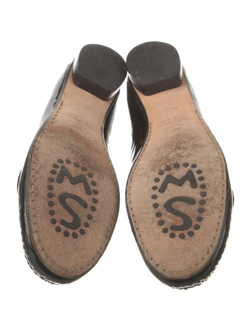 Stuart Weitzman Patent Leather Crystal Embellishments Loafers