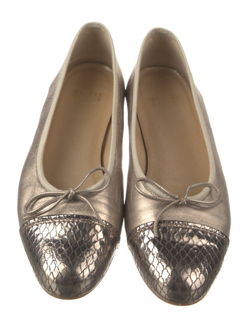 Stuart Weitzman Leather Animal Print Ballet Flats