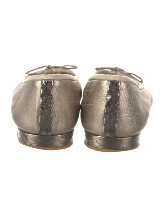 Stuart Weitzman Leather Animal Print Ballet Flats