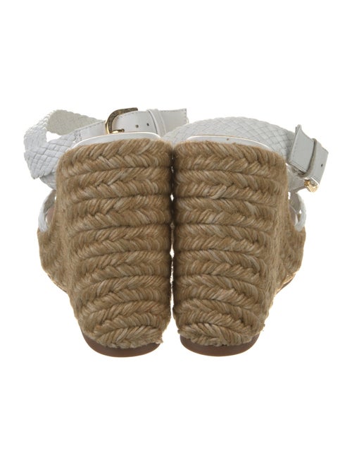 Stuart Weitzman Leather Braided Accents Espadrilles