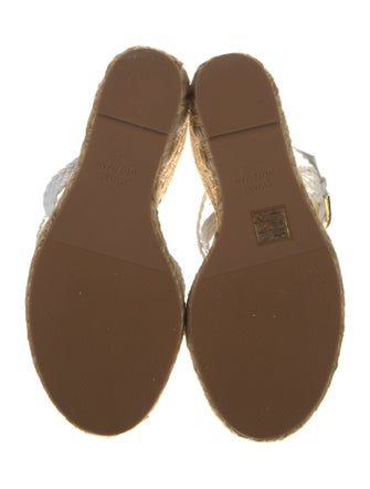 Stuart Weitzman Leather Braided Accents Espadrilles