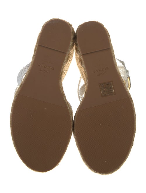 Stuart Weitzman Leather Braided Accents Espadrilles