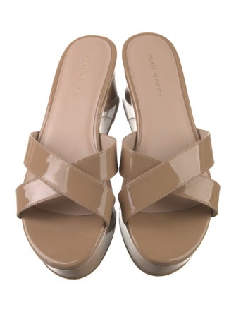 Stuart Weitzman Patent Leather Slides