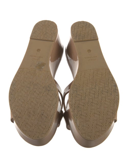 Stuart Weitzman Patent Leather Slides