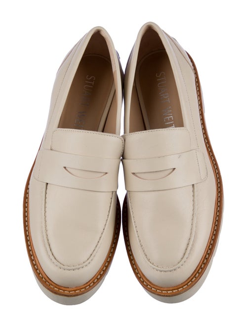 Stuart Weitzman Leather Tassel Accents Loafers