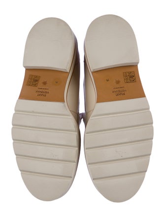 Stuart Weitzman Leather Tassel Accents Loafers