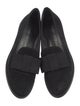 Stuart Weitzman Suede Bow Accents Loafers