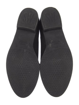 Stuart Weitzman Suede Bow Accents Loafers