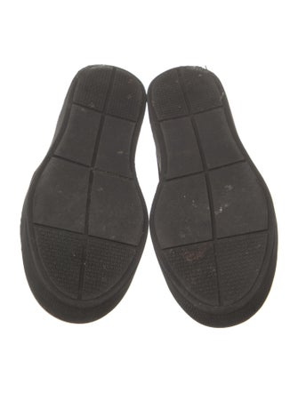 Stuart Weitzman Suede Crystal Embellishments Loafers