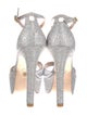 Stuart Weitzman Faux Pearl Accents Glitter Sandals