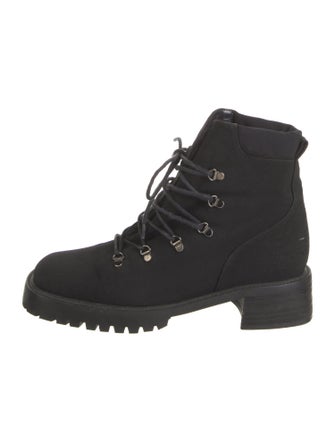 Stuart Weitzman Canvas Combat Boots