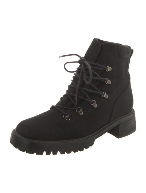 Stuart Weitzman Canvas Combat Boots