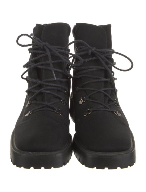 Stuart Weitzman Canvas Combat Boots