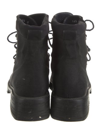 Stuart Weitzman Canvas Combat Boots