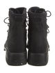 Stuart Weitzman Canvas Combat Boots