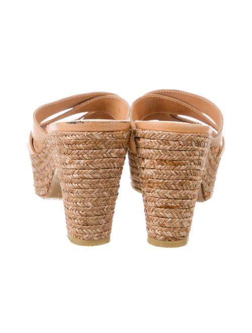 Stuart Weitzman Leather Braided Accents Espadrilles
