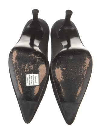 Stuart Weitzman Satin Crystal Embellishments Pumps