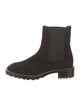 Stuart Weitzman Suede Chain-Link Accents Chelsea Boots