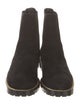 Stuart Weitzman Suede Chain-Link Accents Chelsea Boots