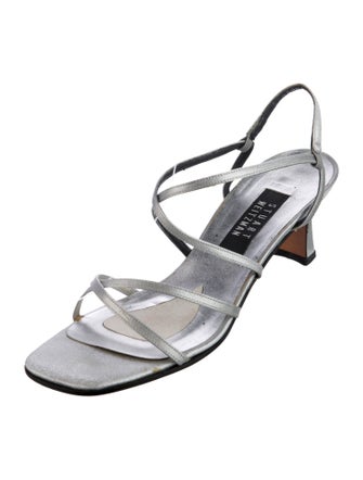 Stuart Weitzman Satin Slingback Sandals