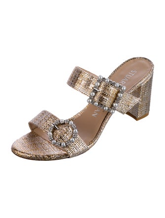 Stuart Weitzman Glitter Slides