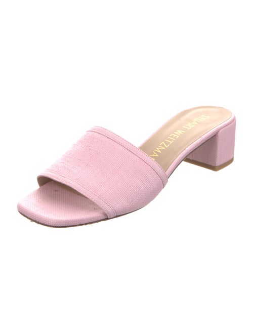 Stuart Weitzman Raffia Slides