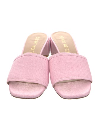 Stuart Weitzman Raffia Slides