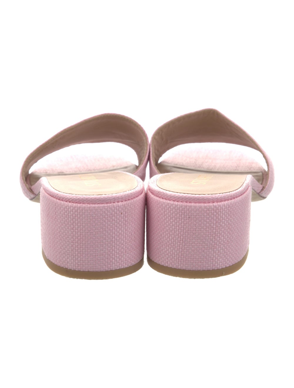 Stuart Weitzman Raffia Slides Pink - image 4