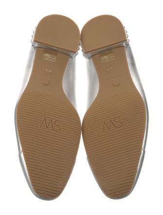 Stuart Weitzman Leather Beaded Accents Flats