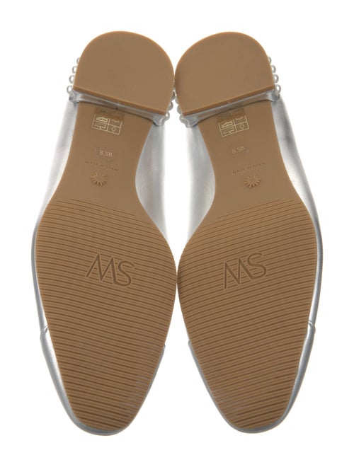 Stuart Weitzman Leather Beaded Accents Flats