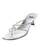 Stuart Weitzman Leather Crystal Embellishments Slides