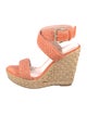 Stuart Weitzman Colorblock Pattern Braided Accents Espadrilles